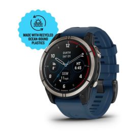   Garmin Quatix® 7 Pro GPS Tengeri Okosóra – 47 mm, AMOLED Kijelző (Titanium, Fekete Szilikon Szíjjal)