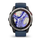 Garmin Quatix® 7 Pro GPS Tengeri Okosóra – 47 mm, AMOLED Kijelző (Titanium, Fekete Szilikon Szíjjal)