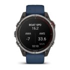 Garmin quatix® 8 – 47 mm (AMOLED, Sapphire Titanium, Captain Blue szilikon szíjjal)
