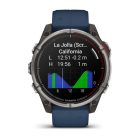 Garmin quatix® 8 – 47 mm (AMOLED, Sapphire Titanium, Captain Blue szilikon szíjjal)