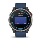 Garmin quatix® 8 – 47 mm (AMOLED, Sapphire Titanium, Captain Blue szilikon szíjjal)