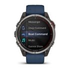 Garmin quatix® 8 – 51 mm (AMOLED, Sapphire Titanium, Captain Blue szilikon szíjjal)