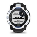Garmin Instinct 3 Solar GPS Okosóra – 50 mm, Napelemes Töltés (Limited Edition – Homokkő Tok, Fekete/Kék Szilikon Szíjjal)