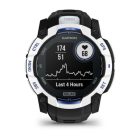 Garmin Instinct 3 Solar GPS Okosóra – 50 mm, Napelemes Töltés (Limited Edition – Homokkő Tok, Fekete/Kék Szilikon Szíjjal)