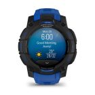 Garmin Instinct 3 GPS Okosóra – 45 mm, AMOLED Kijelző (Limited Edition – Fekete/Kék Tok, Fekete Szilikon Szíjjal)