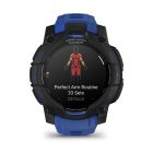 Garmin Instinct 3 GPS Okosóra – 45 mm, AMOLED Kijelző (Limited Edition – Fekete/Kék Tok, Fekete Szilikon Szíjjal)
