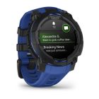 Garmin Instinct 3 GPS Okosóra – 45 mm, AMOLED Kijelző (Limited Edition – Fekete/Kék Tok, Fekete Szilikon Szíjjal)