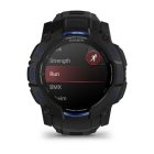 Garmin Instinct 3 GPS Okosóra – 50 mm, AMOLED Kijelző (Limited Edition – Fekete/Kék Tok, Fekete Szilikon Szíjjal)