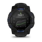 Garmin Instinct 3 GPS Okosóra – 50 mm, AMOLED Kijelző (Limited Edition – Fekete/Kék Tok, Fekete Szilikon Szíjjal)