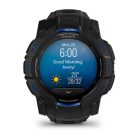 Garmin Instinct 3 GPS Okosóra – 50 mm, AMOLED Kijelző (Limited Edition – Fekete/Kék Tok, Fekete Szilikon Szíjjal)