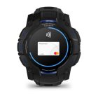 Garmin Instinct 3 GPS Okosóra – 50 mm, AMOLED Kijelző (Limited Edition – Fekete/Kék Tok, Fekete Szilikon Szíjjal)