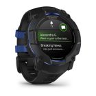 Garmin Instinct 3 GPS Okosóra – 50 mm, AMOLED Kijelző (Limited Edition – Fekete/Kék Tok, Fekete Szilikon Szíjjal)