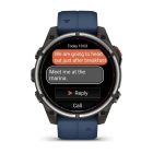 Garmin quatix® 8 Pro – 47 mm (AMOLED, Sapphire Titanium, Captain Blue szilikon szíjjal)