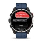 Garmin quatix® 8 Pro – 47 mm (AMOLED, Sapphire Titanium, Captain Blue szilikon szíjjal)