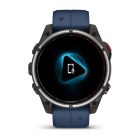 Garmin quatix® 8 Pro – 47 mm (AMOLED, Sapphire Titanium, Captain Blue szilikon szíjjal)
