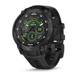   Garmin Instinct Crossover AMOLED Tactical GPS Okosóra – Taktikai Hibrid Óra (Fekete, Fekete Szilikon Szíjjal)