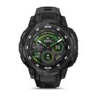 Garmin Instinct Crossover AMOLED Tactical GPS Okosóra – Taktikai Hibrid Óra (Fekete, Fekete Szilikon Szíjjal)