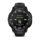 Garmin Instinct Crossover AMOLED Tactical GPS Okosóra – Taktikai Hibrid Óra (Fekete, Fekete Szilikon Szíjjal)
