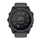 Garmin Tactix® 8 GPS Okosóra – 51 mm, AMOLED Sapphire, Titanium / Szürke Cerakote® Bevonattal (Fekete Szilikon Szíjjal)