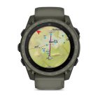 Garmin Tactix® 8 GPS Okosóra – 51 mm, AMOLED Sapphire, Titanium / Olívazöld Cerakote® Bevonattal (Fekete Szilikon Szíjjal)