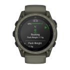 Garmin Tactix® 8 GPS Okosóra – 51 mm, AMOLED Sapphire, Titanium / Olívazöld Cerakote® Bevonattal (Fekete Szilikon Szíjjal)