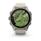 Garmin Fēnix® 9 GPS Okosóra – 43 mm, AMOLED Kijelző, Titánium Tok (Franciaszürke Szilikon Szíjjal)
