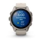 Garmin Fēnix® 9 GPS Okosóra – 43 mm, AMOLED Kijelző, Titánium Tok (Franciaszürke Szilikon Szíjjal)