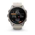 Garmin Fēnix® 9 GPS Okosóra – 43 mm, AMOLED Kijelző, Titánium Tok (Franciaszürke Szilikon Szíjjal)