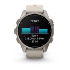 Garmin Fēnix® 9 GPS Okosóra – 43 mm, AMOLED Kijelző, Titánium Tok (Franciaszürke Szilikon Szíjjal)