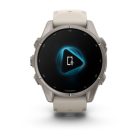 Garmin Fēnix® 9 GPS Okosóra – 43 mm, AMOLED Kijelző, Titánium Tok (Franciaszürke Szilikon Szíjjal)