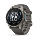 Garmin fenix 9 43mm AMOLED Titanium kavicsszürke szilikon szíjjal (ED)