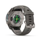 Garmin fenix 9 43mm AMOLED Titanium kavicsszürke szilikon szíjjal (ED)