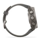 Garmin fenix 9 43mm AMOLED Titanium kavicsszürke szilikon szíjjal (ED)