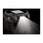 Garmin fenix 9 43mm AMOLED Titanium kavicsszürke szilikon szíjjal (ED)