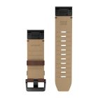 Garmin QuickFit® 26 mm Óraszíj – Mogyoróbarna Valódi Bőr (Eredeti Gyári Tartozék)