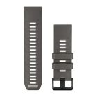 Garmin QuickFit® 26 mm Óraszíj – Kavicsszürke / Ezüstszürke Szilikon (Eredeti Gyári Tartozék)