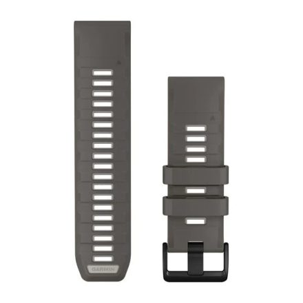 Garmin QuickFit® 26 mm Óraszíj – Kavicsszürke / Ezüstszürke Szilikon (Eredeti Gyári Tartozék)