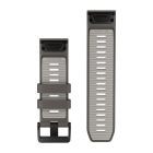 Garmin QuickFit® 26 mm Óraszíj – Kavicsszürke / Ezüstszürke Szilikon (Eredeti Gyári Tartozék)