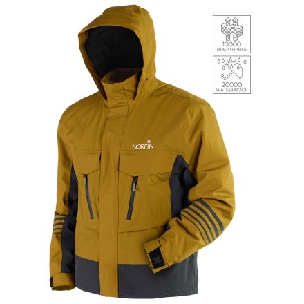 NORFIN REBEL PRO JACKET MUSTARD Méret: XXL  Professzionális vízálló esőkabát 