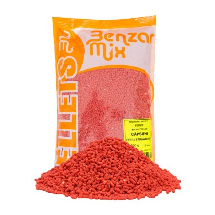 Benzar Mix Feeder Micropellet – eper 1,5mm 800g