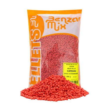 Benzar Mix Feeder Micropellet – eper 3,5mm 800g