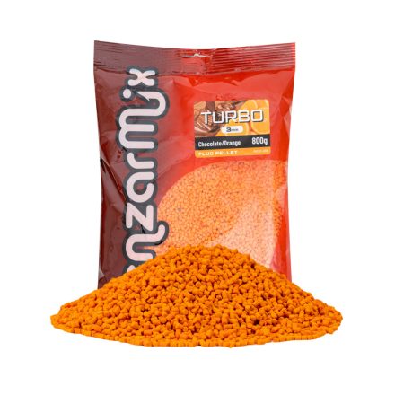 Benzar Fluo Turbo Pellet 3mm – csoki-narancs 800g