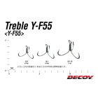 DECOY hármas horog  y-f55 light jigging #2 microbarb