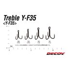 DECOY hármas horog  y-f35 long shank #4 microbarb