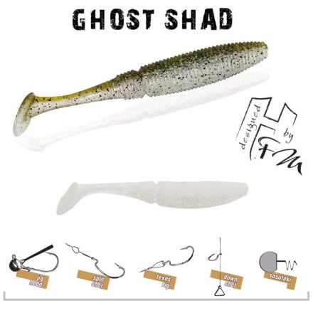Herakles Ghost Shad 3"/ 76mm – White silver
