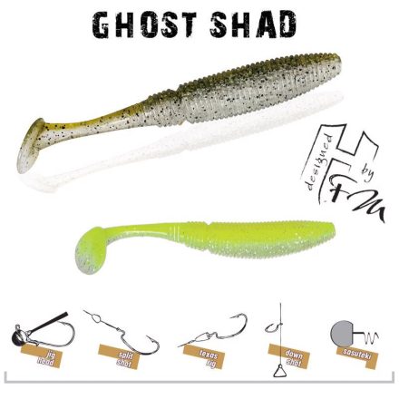 Herakles Ghost Shad 2"/ 51mm – Chartreuse impact