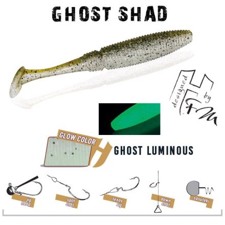 Herakles Ghost Shad 2"/ 51mm – Ghost luminous fluorescent