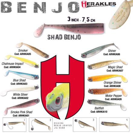 Herakles Benjo Shad 3"/ 76mm – Magic shad