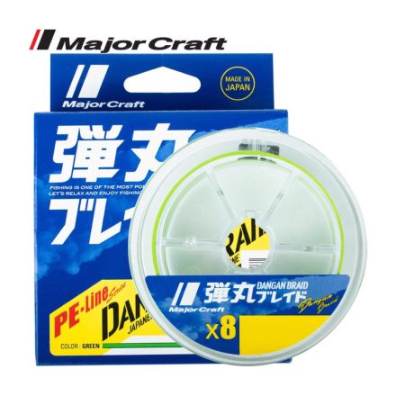 Major Craft Dangan Braid X8 150m 0,185mm- PE1.2 fonott zsinór