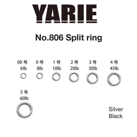 KULCSKARIKA YARIE 806 SPLIT RING SILVER 9lb 0.5